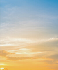 Wall Mural - colorful cloudy sky at sunset. gradient color. sky texture, abstract nature background