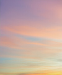 Wall Mural - colorful cloudy sky at sunset. gradient color. sky texture, abstract nature background