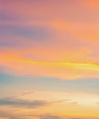 Wall Mural - colorful cloudy sky at sunset. gradient color. sky texture, abstract nature background