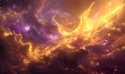 Wall Mural - interstellar journey with a background resembling a cosmic vista of swirling gases and celestial bodies