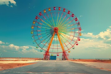 Ferris wheel high in the sky professional photography