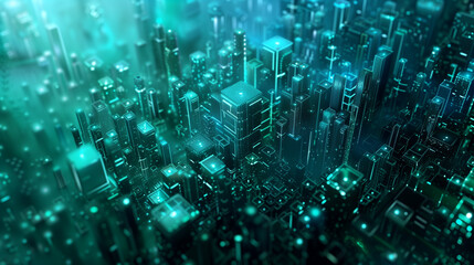 Poster - futuristic technology background digital tech wallpaper 