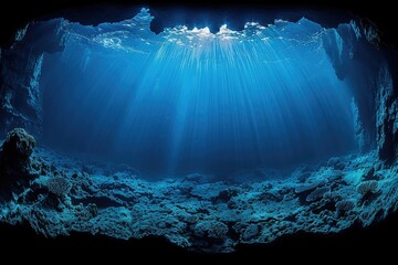 Wall Mural - Deep sea underwater professional advertising food photography