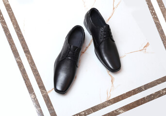 Wall Mural - party wear leather formal shoes isolated