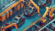 © Thanos - Robotic System in Car Production Illustration