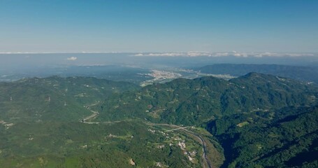 Wall Mural - Drone fly over the mountain scenery view