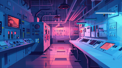Modern Nuclear Power Station Illustration