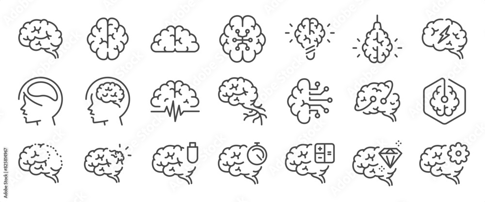 Thinkneuro Icon Brain icon set. It includes Neuro, creative, think, idea, and more ...