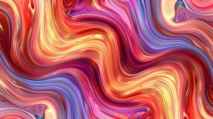 Vibrant abstract liquid wave pattern with colorful swirls