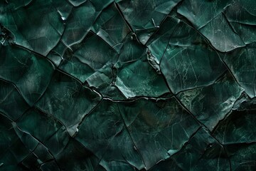 Poster - Cracked green marble texture background