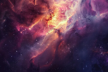 Wall Mural - Stunning Cosmic Nebula Captured in Vivid Detail, Ideal for Space-Themed Projects and Educational Use