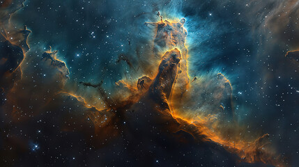 Wall Mural - Stunning Cosmic Nebula Captured in Vivid Detail, Ideal for Space-Themed Projects and Educational Use