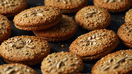 Wall Mural - Wheat biscuits with new look