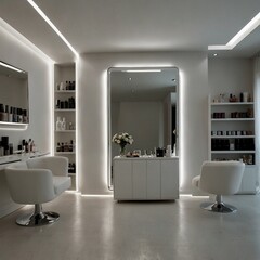 modern hair dresser salon interior 