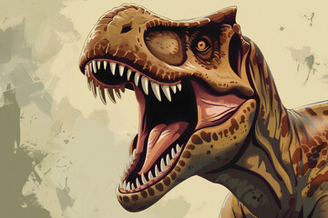 Wall Mural - scary dinosaur vector
