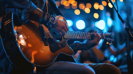 Wall Mural - A talented musician playing music