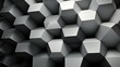 © DARIKA - A geometry background with a pattern of concentric hexagons in shades of gray and white, creating a hypnotic and visually intriguing design.