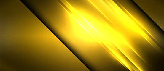 Poster - Neon glowing circle rays, light round lines in the dark, planet style neon wave lines. Energetic electric concept design for wallpaper, banner, background