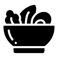 Wall Mural - Salad Bowl  Icon Element For Design