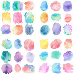 Sticker - colours spot stain ink stroke colourful pastel splash rough creativity watercolor effect paint liquid purple artistic graphic grunge brush composition blot acrylic wallpaper drawing drawn shape paper