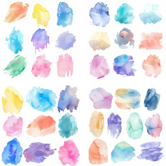 Sticker - colours spot stain ink stroke colourful pastel splash rough creativity watercolor effect paint liquid purple artistic graphic grunge brush composition blot acrylic wallpaper drawing drawn shape paper