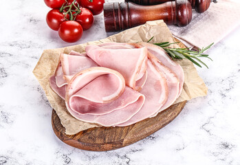 Wall Mural - Slices of natural organic ham