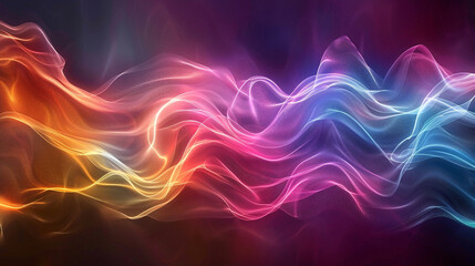 Wall Mural - energetic colorful abstract wave background for design projects with motion and depth