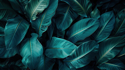 Wall Mural - Tropical leaf Wallpaper, Luxury nature leaves pattern