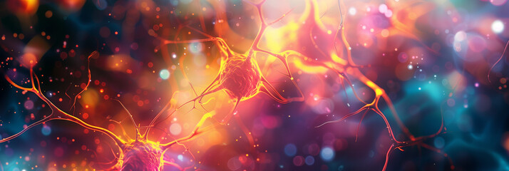 abstract colorful neural background 