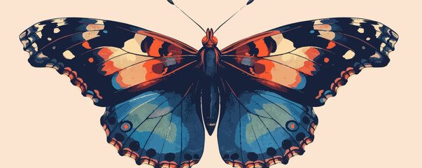 Wall Mural - Butterfly insect. vector simple illustration