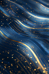 Wall Mural - Abstract gold geometry lines on blue background for stylish wallpaper design.