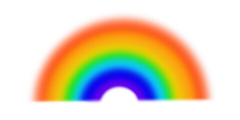 Poster - Rainbow icon on transparent background. Rainbow arch. Symbol of rain, sky, clear, nature. Graphic object. PNG image