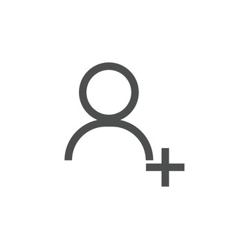 Add friends icon line vector