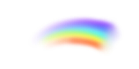 Poster - Rainbow icon on transparent background. Rainbow arch. Symbol of rain, sky, clear, nature. Graphic object. PNG image