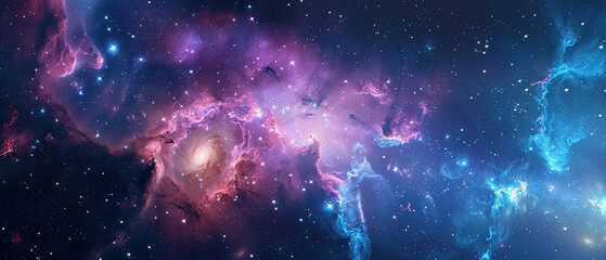 Wall Mural - majestic cosmic nebula with vibrant hues