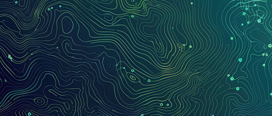 abstract green digital topography map design