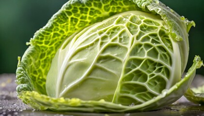 Wall Mural - head of cabbage on the table, cabbage, food, vegetable, isolated, healthy, leaf, fresh, 