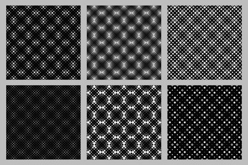 Canvas Print - Square pattern background set - geometrical  vector graphic from diagonal squares