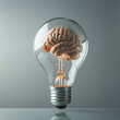 © Yotsaran - Brain in a transparent light bulb, idea, concept