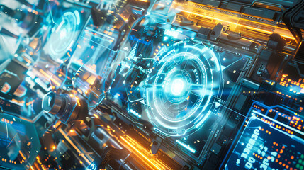 Poster - Abstract generic hologram interface