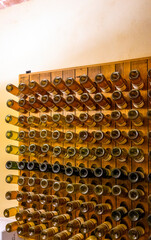 Poster - Stored wine bottles, wine cella, Canale, Piedmont, Italy