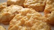 © Punyawee - A chicken nugget is a small, breaded, and deep-fried piece of chicken meat, often served as a fast food snack, known for its crispy exterior and tender interior. Fast-food background.