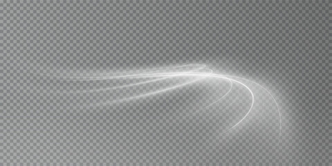  modern abstract high-speed motion effect png. It is also a futuristic dynamic line white motion technology. It can be used as a banner or poster design background idea. Fast white speed lines.