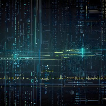 Abstract & science technology background. Network, particle illustration. 3D grid surface
