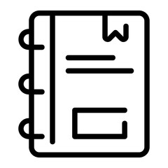 Sticker - agenda line icon