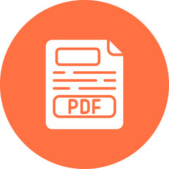 Sticker - Pdf Vector Icon