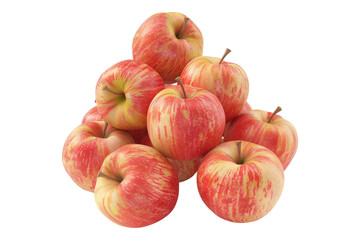 Wall Mural - Bunch of apple isolated on white background