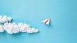 National Paper Airplane Day background concept with copy space