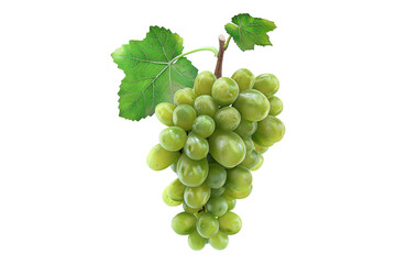 Wall Mural - Green grapes isolated on white background