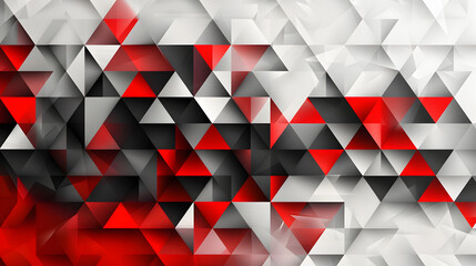 Poster - red white black abstract geometric background